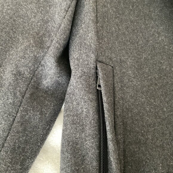 Cole Haan Men's Gray Wool Blend Melton Topcoat Coat Jacket Size Small $325 RV - Picture 9 of 14